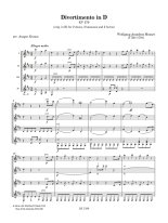 Mozart | Divertimento in D, KV 270 - Arr. Krause for 4 guitars