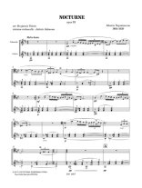 Nepomuceno | Nocturne, opus 33 for guitar & cello
