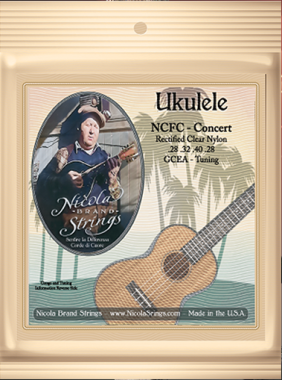 Nicola NCFC Concert Ukulele Strings, Rectified Nylon, Full Set