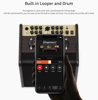 NUX Stageman II AC-80, 80W Portable Acoustic Guitar Amplifier with Bluetooth