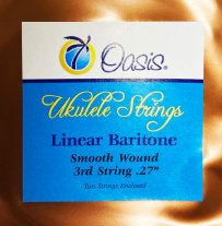 Oasis Carbon Uke Baritone Low G smooth wound, .027
