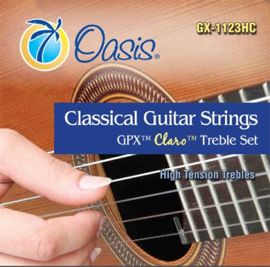 Oasis GX-1123HC GPX&trade; Claro&trade; HT Classical Guitar Strings, Treble Set