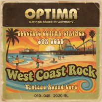 Optima 24K Gold Plated 2020 RL West Coast Rock Electric Guitar Strings 10-46