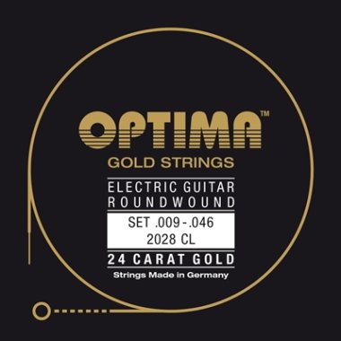 Optima 24K Gold Plated 2028 CL Electric Guitar Strings 9-46