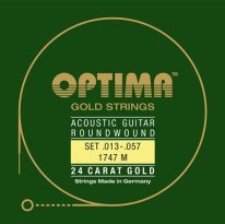 Optima 24K Gold Plated Acoustic Guitar Strings 13-57