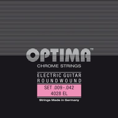 Optima Chrome Roundwound Electric Guitar Light 9-42
