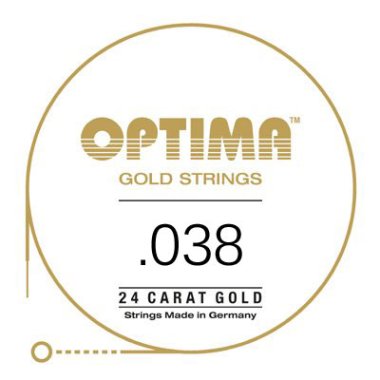 Optima GE038 24K Gold Plated .038, Wound Single String