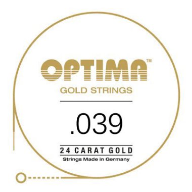 Optima GE039 24K Gold Plated .039, Wound Single String
