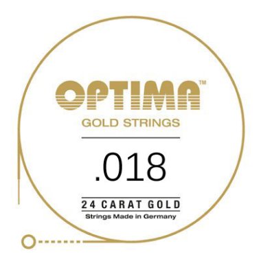 Optima GPS018 24K Gold Plated .018, Single String