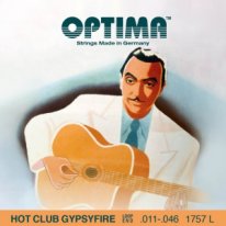 Optima Hot Club Gypsyfire Acoustic Guitar Strings Light 11-46 Loop End