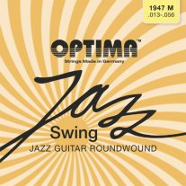 Optima Jazz Swing 1947 M Chrome Roundwound Electric Guitar Med 13-56