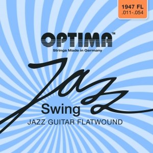 Optima Jazz Swing 1947FL Chrome Flatwound Electric Guitar 11-54