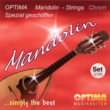 Optima Mandolin Chrome Light Gauge (.010 -.036), Full Set