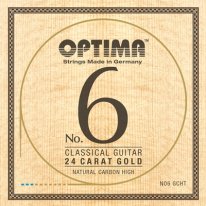 Optima No. 6 GCHT 24K Gold and Carbon HT Guitar Strings Full Set