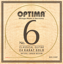 Optima No. 6 GCMT 24K Gold and Carbon MT Guitar Strings Full Set