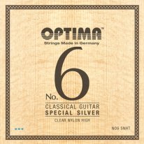 Optima No. 6 SNHT Special Silver, Nylon HT Guitar Strings, Full Set