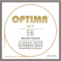Optima NO6 GMT6 24K Gold Guitar String, Single Wound E]