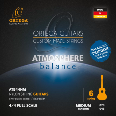 Ortega ATB44NM Medium Tension Classical Guitar Strings, Full Set