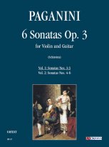 Paganini | 6 Sonatas Op. 3 for Violin & Guitar Vol. 1 for gtr & violin