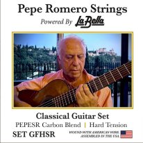 Pepe Romero Strings GFHSR Classical Guitar, Carbon Blend, HT Full Set