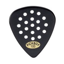 Pickboy Black Pos-A-Grip Celluloid Pick, 1.00mm, One Pick