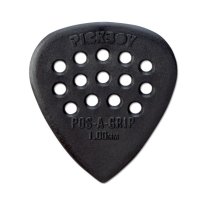 Pickboy Heavy Black Carbon/Nylon Pos-A-Grip Pick, 1.00mm, One Pick