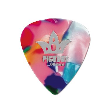 Pickboy Raindrop Celluloid Multicolor Pick, 1.00mm, One Pick