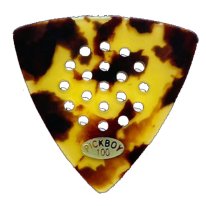 Pickboy Tortoise Rounded Triangle Pos-A-Grip Celluloid Pick, 1.00mm, One Pick