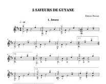 Pierrat | 5 Saveurs de Guyane - for solo guitar