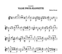 Pierrat | Valse pour Jeannette for solo guitar