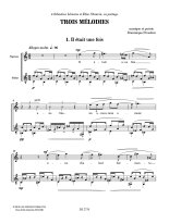 Preschez | Trois Melodies for guitar and high voice