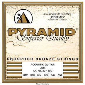 Pyramid Acoustic Guitar Strings Phosphor Bronze Wound Light 12-52
