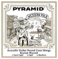 Pyramid Acoustic Guitar Strings Western Folk Round Core Semi Lt 11-50