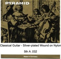 Pyramid Authentic Silver-plated Copper Wound on Silk, .032 A Single
