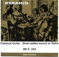 Pyramid Authentic Silver-plated Copper Wound on Silk, .043 E Single