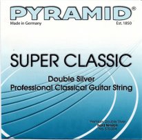 Pyramid Double Silver HT Classical Guitar Strings, Bass Set