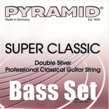 Pyramid Double Silver NT Classical Guitar Strings, Bass Set