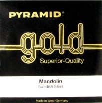 Pyramid Gold Chrome-Nickel Flatwound Mandolin Strings, Light Tension