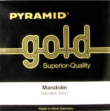 Pyramid Gold Chrome-Nickel Flatwound Mandolin Strings, Light Tension