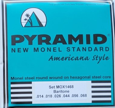 Pyramid New Monel Standard Electric Guitar Strings Baritone 14-68