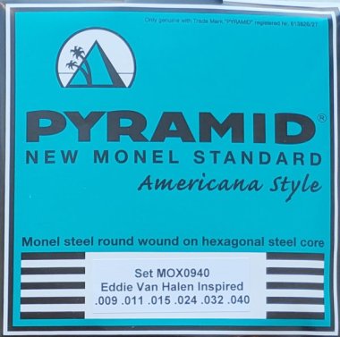 Pyramid New Monel Standard Electric Guitar Strings Eddie Van Halen Inspired Set 09-40