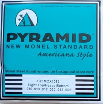 Pyramid New Monel Standard Electric Guitar Strings Light Top/Heavy Bottom 10-52 Pyramid New Monel Standard Electric Guitar Strings Light Top/Heavy Bottom 10-52