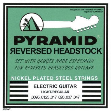 Pyramid Nickel Plated Strings Set for Electric Guitar with Reversed Headstock Light 9.5-47