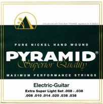 Pyramid Pure Nickel Hand Wound Electric Guitar Extra Super Light 8-38