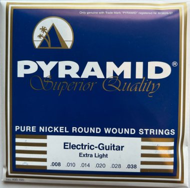 Pyramid Pure Nickel Round Wound Electric Guitar Strings Extra-Light 08-38