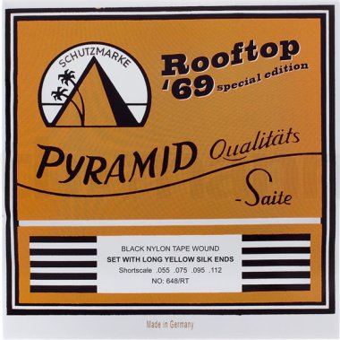 Pyramid RT '69 Black Nylon Tape Wound Bass Strings Short Scale 55-112