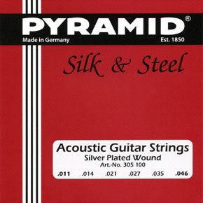 Pyramid Silk and Steel Silver-Plated Acoustic Guitar Strings 11-46