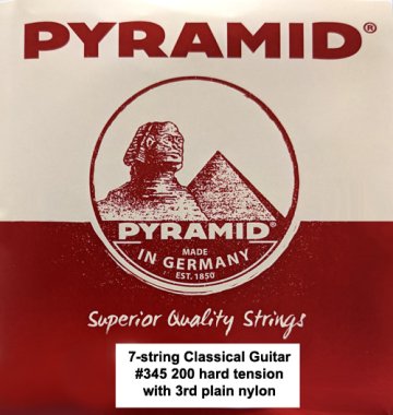 Pyramid Silver Plated Classical 7 String HT Guitar Strings, Full Set
