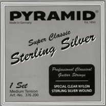 Pyramid Sterling Silver Super Classic MT Guitar Strings, Full Set