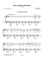 Ravel Arr. by Bogdanovic | Deux melodies hebraiques for voice and guitar